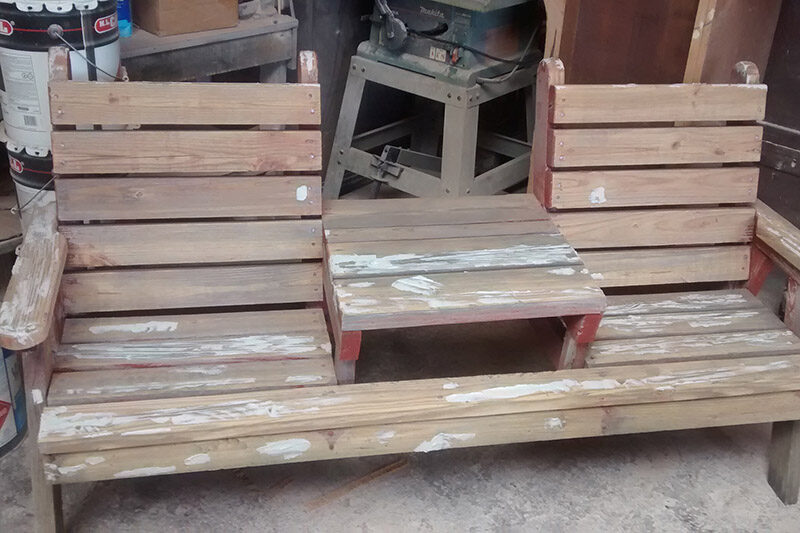 furniture restoration of deck chairs